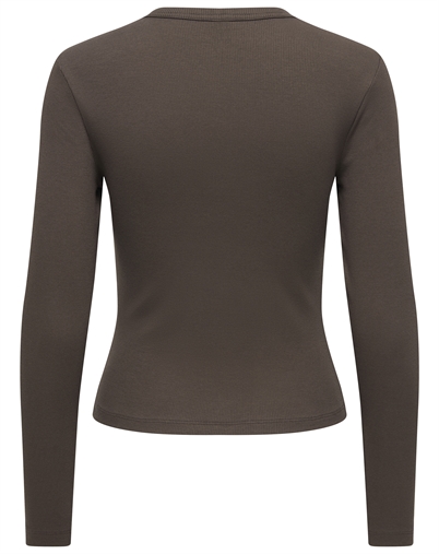 Only - ONLVal Life O-Neck Langærmet Top - Bracken